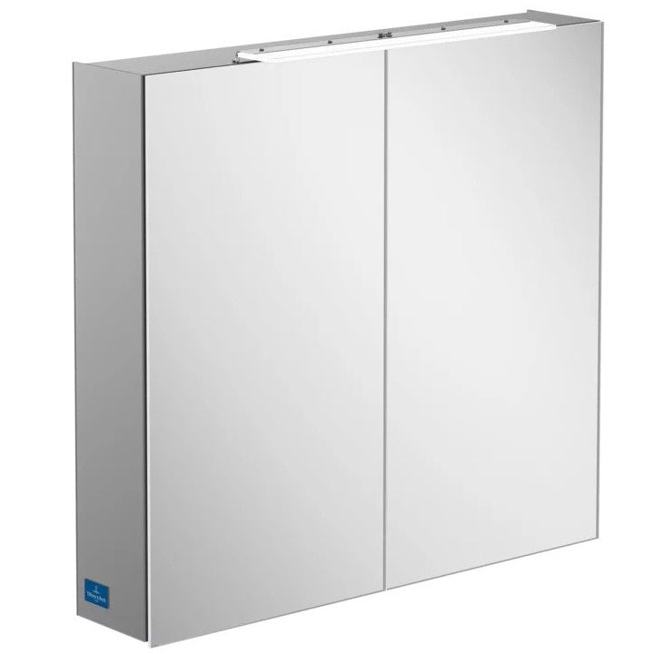 Villeroy & Boch My View One LED 2 Door Mirrored Cabinet - Available in 3 Sizes