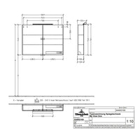 Villeroy & Boch My View One LED 2 Door Mirrored Cabinet - Available in 3 Sizes