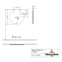 Villeroy & Boch More To See Lite LED Round Mirror - Available in 2 Sizes