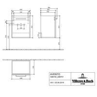 Villeroy & Boch Avento Vanity Unit, 1 Door Left Hand - 430 x 514 x 352 mm