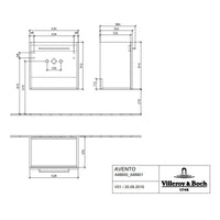 Villeroy & Boch Avento Vanity Unit, 1 Door Left Hand - 530 x 514 x 352 mm