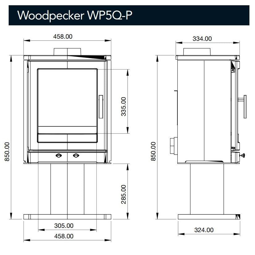 ACR Woodpecker WP5QP Multi Fuel Stove - EcoDesign Ready