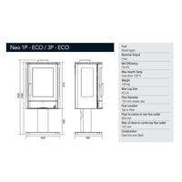 ACR Neo Eco 1 Wood Burning Stove - 5kW - EcoDesign Ready