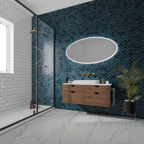 HIB Arena Bathroom Mirror - With LED Lighting and Heated Pads