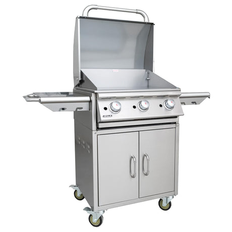 Bull BBQ Plancha Griddle 60cm Gas BBQ Cart - 3 Burners