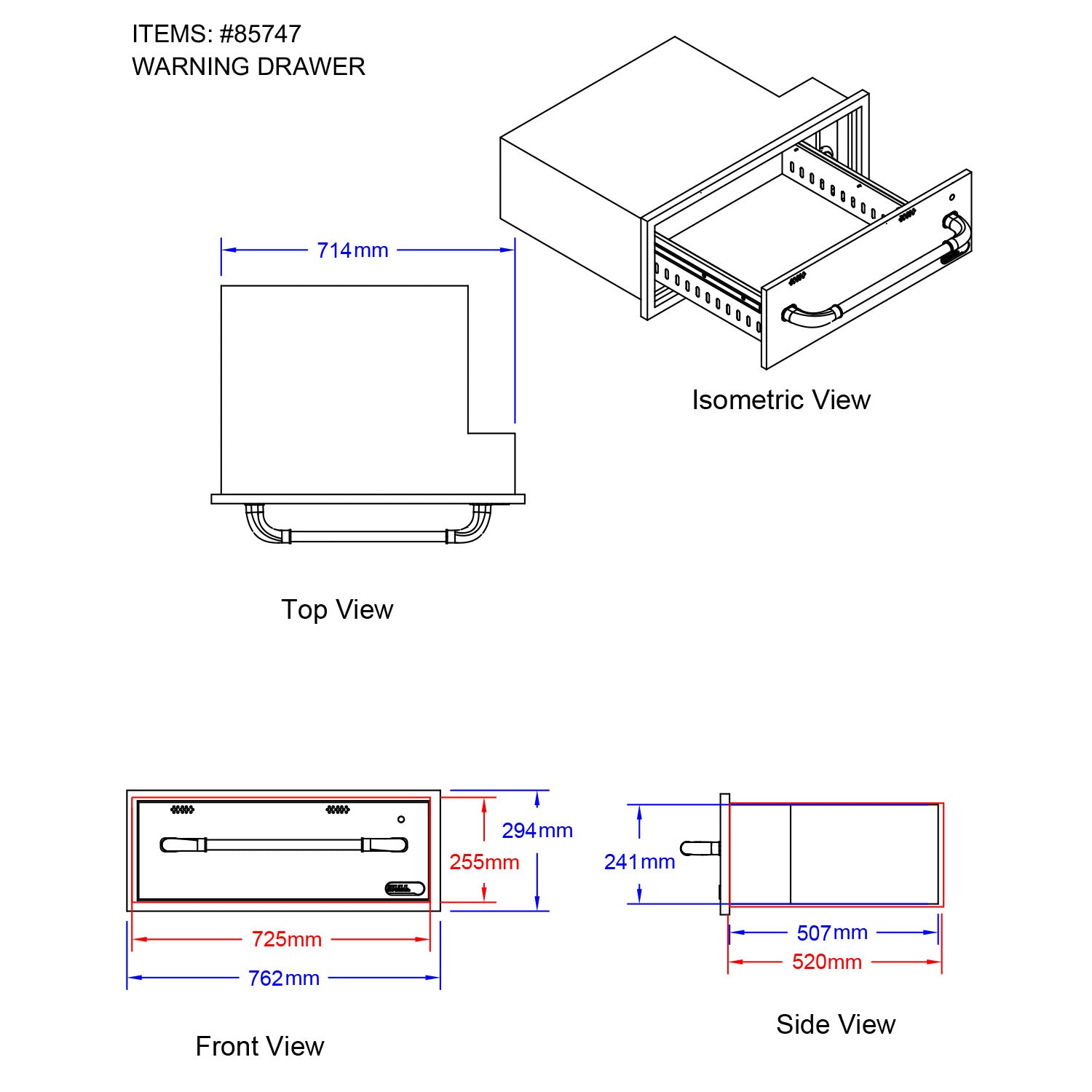 Bull BBQ Component Warming Drawer