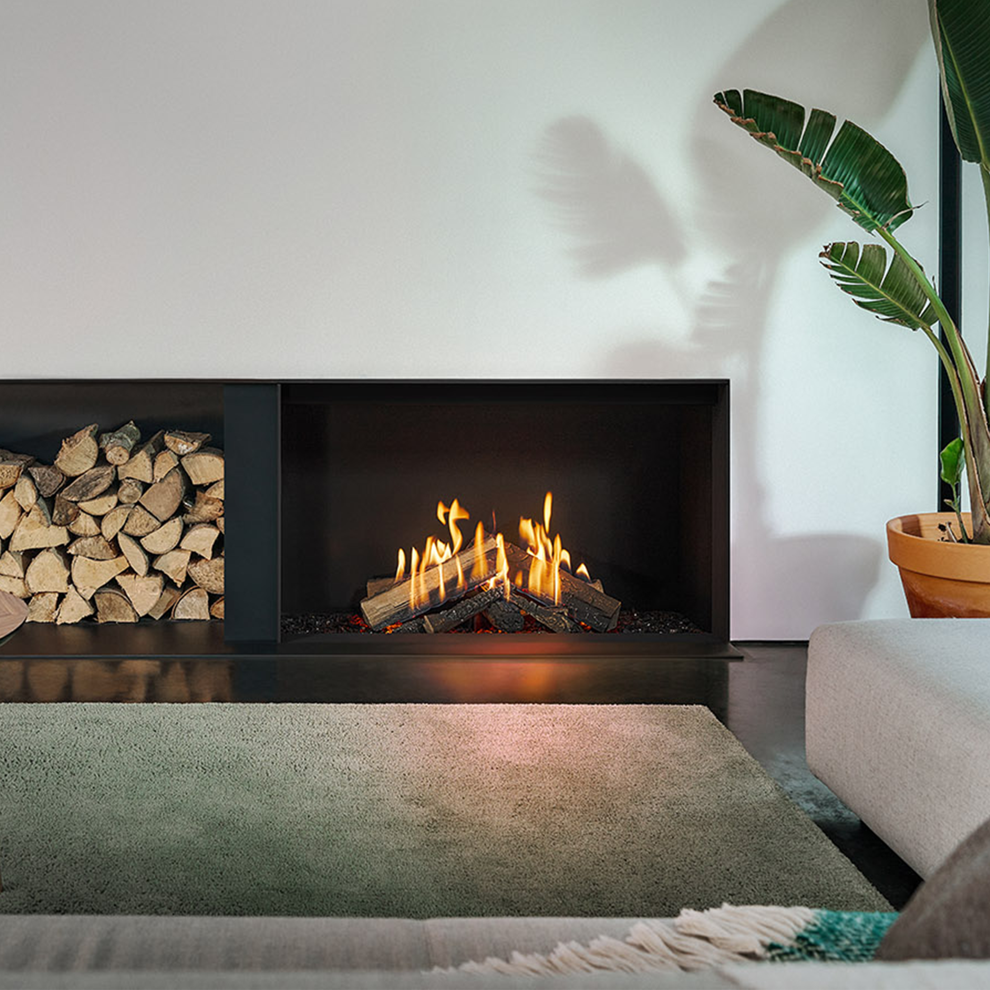 Barbas Built-In Fireplace 110-60 Gas Fire - Balanced Flue