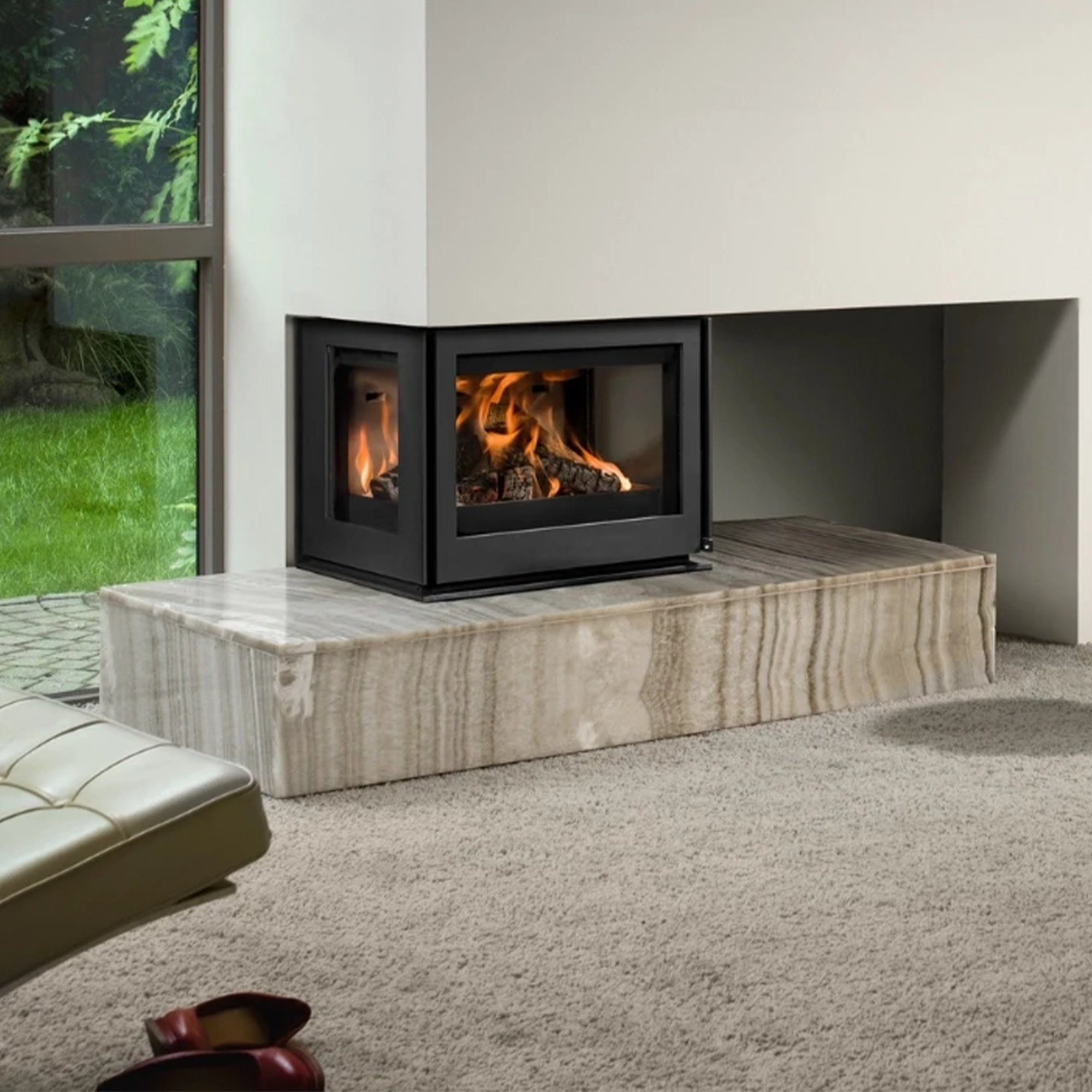 Barbas Unilux 265 3 Sided Wood Burning Stove