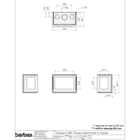 Barbas Unilux 265 3 Sided Wood Burning Stove