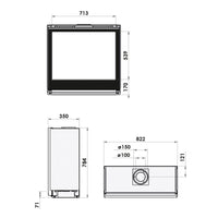 Bellfires Smart Bell 80-80 Gas Fire - Natural Gas - Balanced Flue