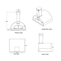 Bull BBQ Extra Large Pizza Oven - Wood Fired