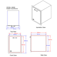 Bull BBQ Component Double Trash/ Recycle Drawer