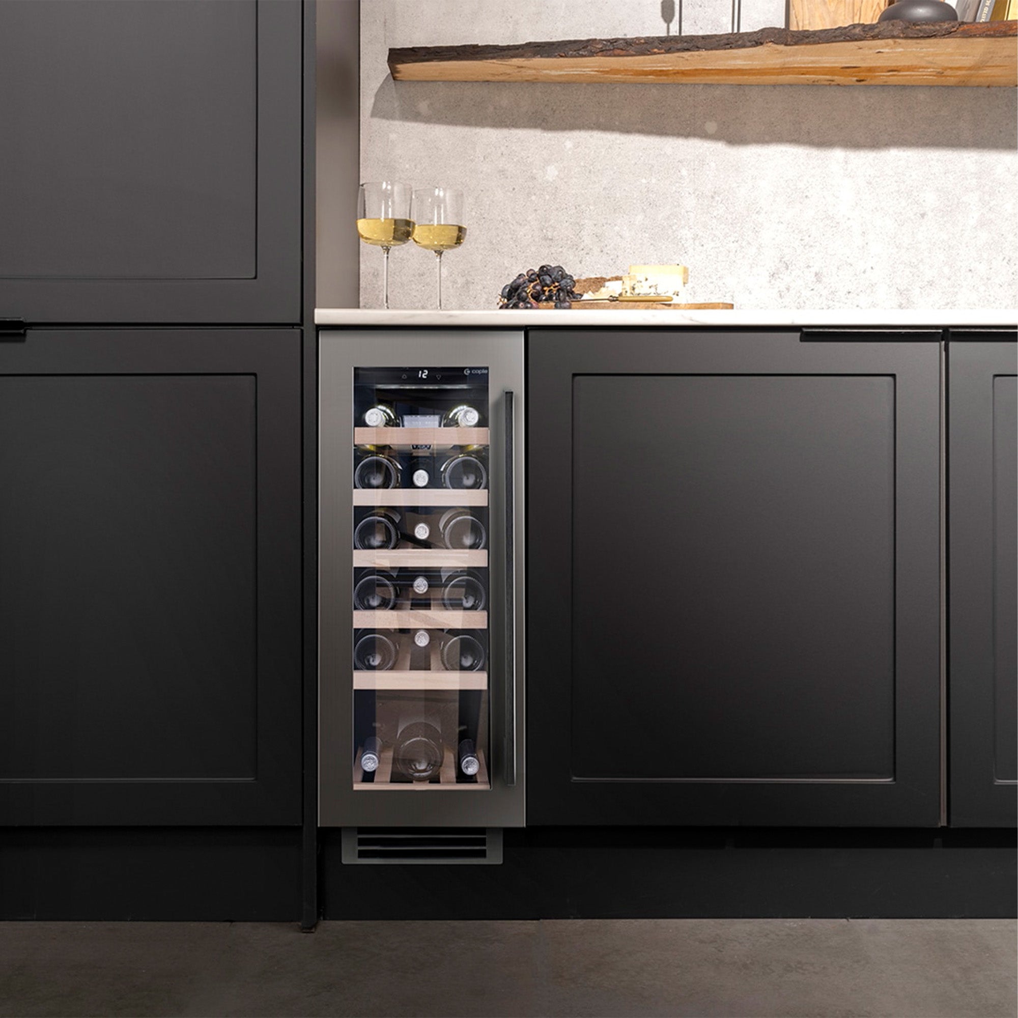 Caple Undercounter Single Zone Cooler - Gunmetal