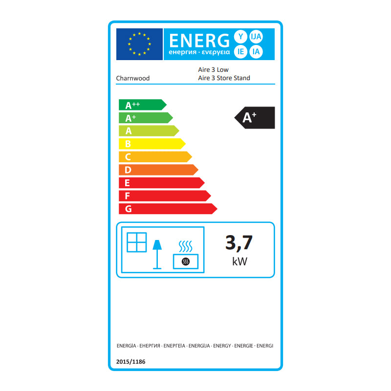 Charnwood Aire 3 Eco Wood Burning Stove - 3kW - DEFRA Approved - EcoDesign Ready
