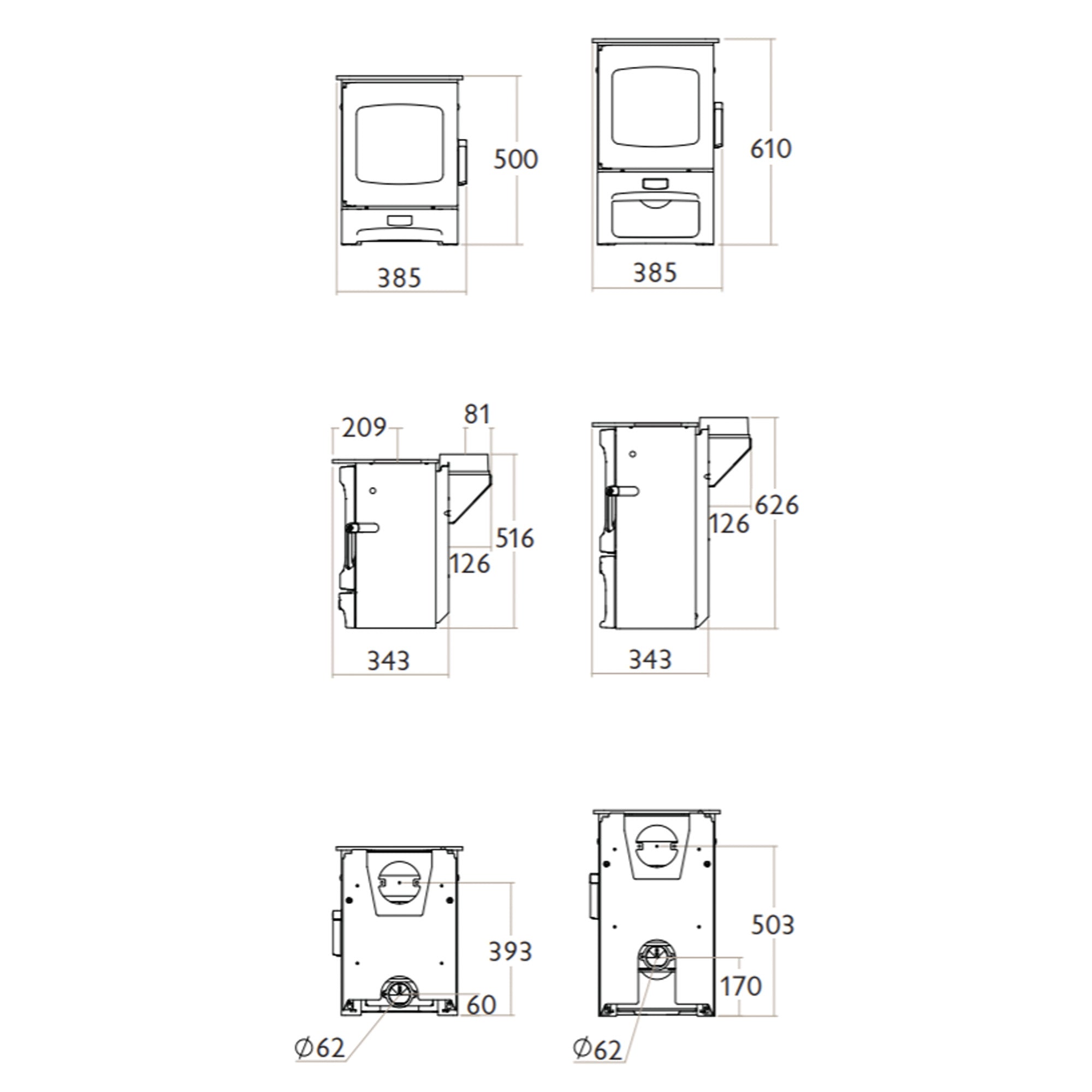 Charnwood Aire 300 Intelligent Wood Burning Stove