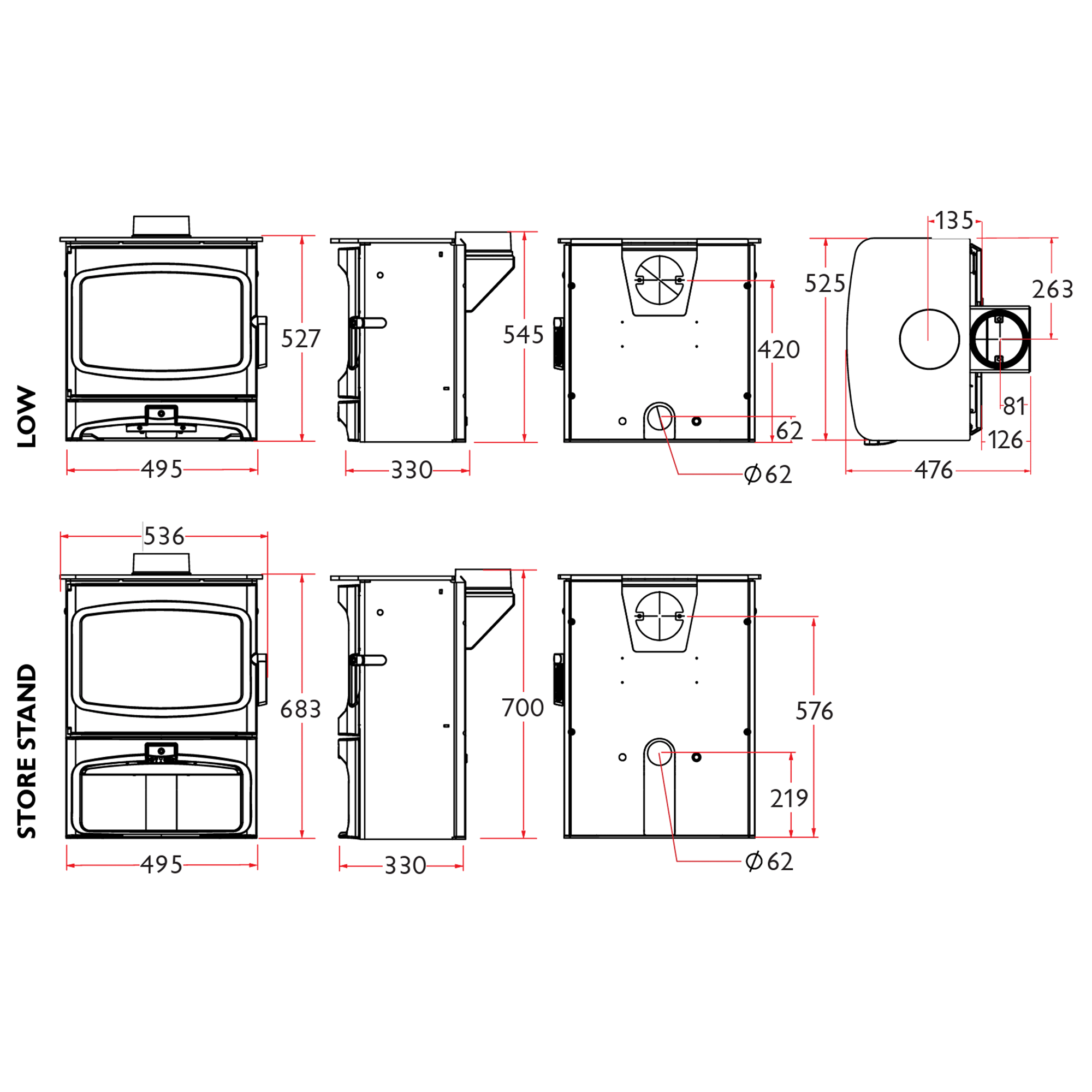 Charnwood Aire 400 Intelligent Wood Burning Stove