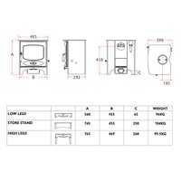 Charnwood C-Five 5kW Eco Wood Burning Stove - DEFRA Approved