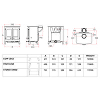 Charnwood Island I 5kW Eco Multi Fuel Wood Burning Stove - DEFRA Approved - EcoDesign Ready