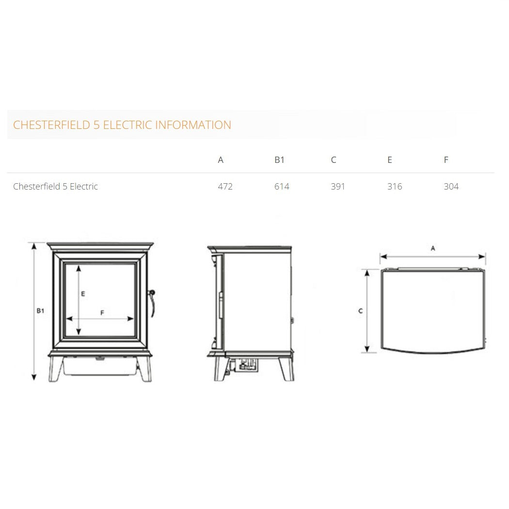 Gazco Chesterfield 5 Electric Stove - Showroom Exclusive