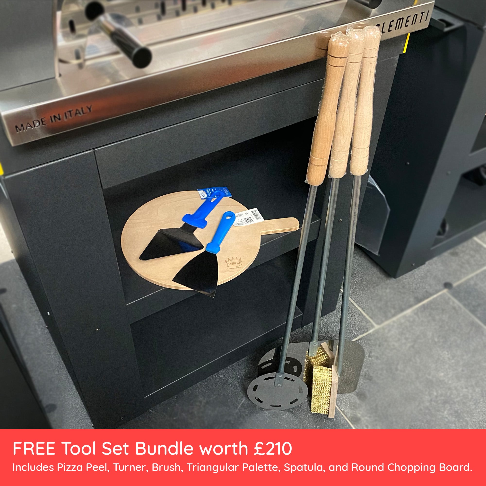 Clementi GOLD Wood Fired Pizza Oven - Small (60x60cm) - Free Tool Set Included