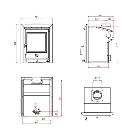 Charnwood Cranmore Insert Wood Burning Stove