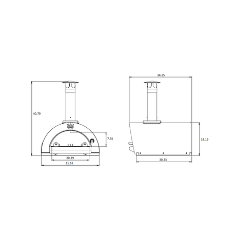 Clementi FAMILY Wood Fired Pizza Oven - Small (60x60cm)