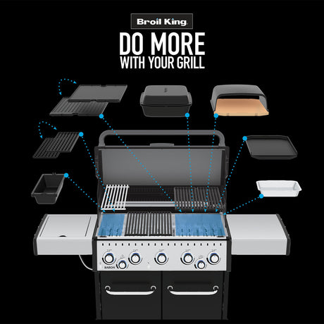Broil King Baron S490 IR Gas BBQ Grill - Free Cover Included