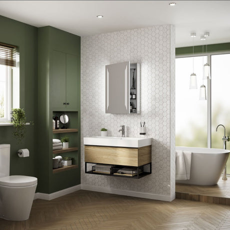 HIB Dimension Illuminated Mirrored Cabinet