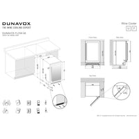 Dunavox Flow-38 Undercounter Wine Cooler - Available in 2 Colours