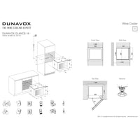 Dunavox Glance-18 Integrated Wine Cooler - Available in 2 Colours