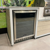 EO Outdoor Kitchen Including Bull BBQ Lonestar Gas Grill and Fridge - Ex Display Model