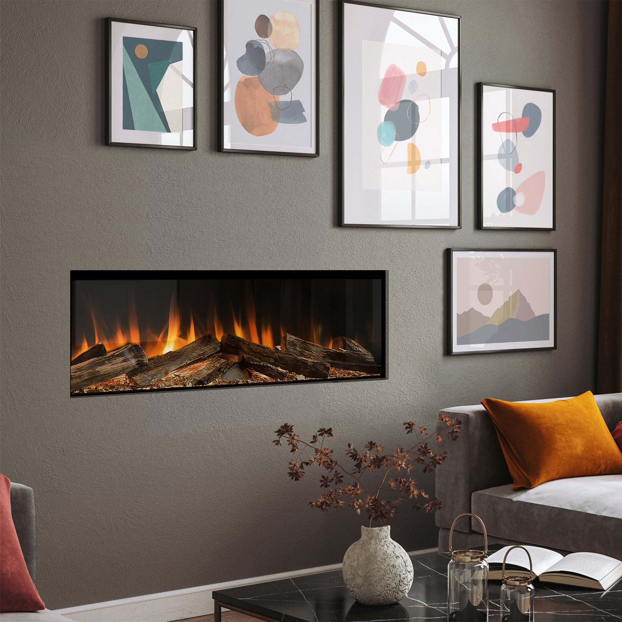 Evonic E-lectra 1250 Electric Fire - Black Edition