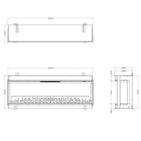 Evonic E-lectra 1500 4kW Electric Fire - Black Edition