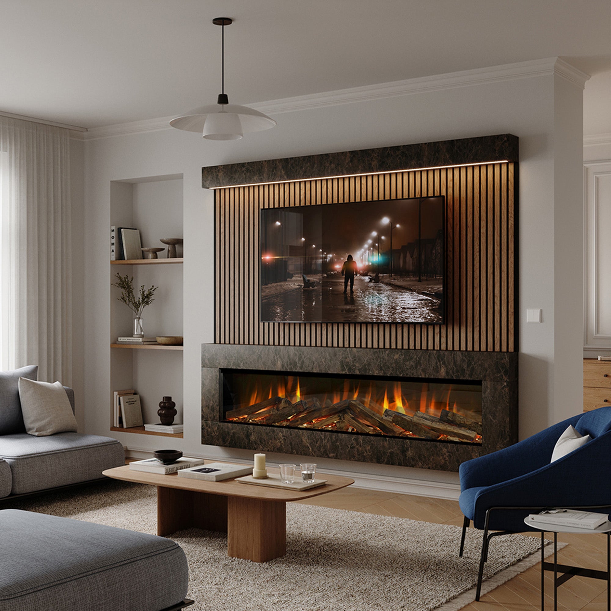 Evonic E-lectra 1800 Electric Fire - Black Edition