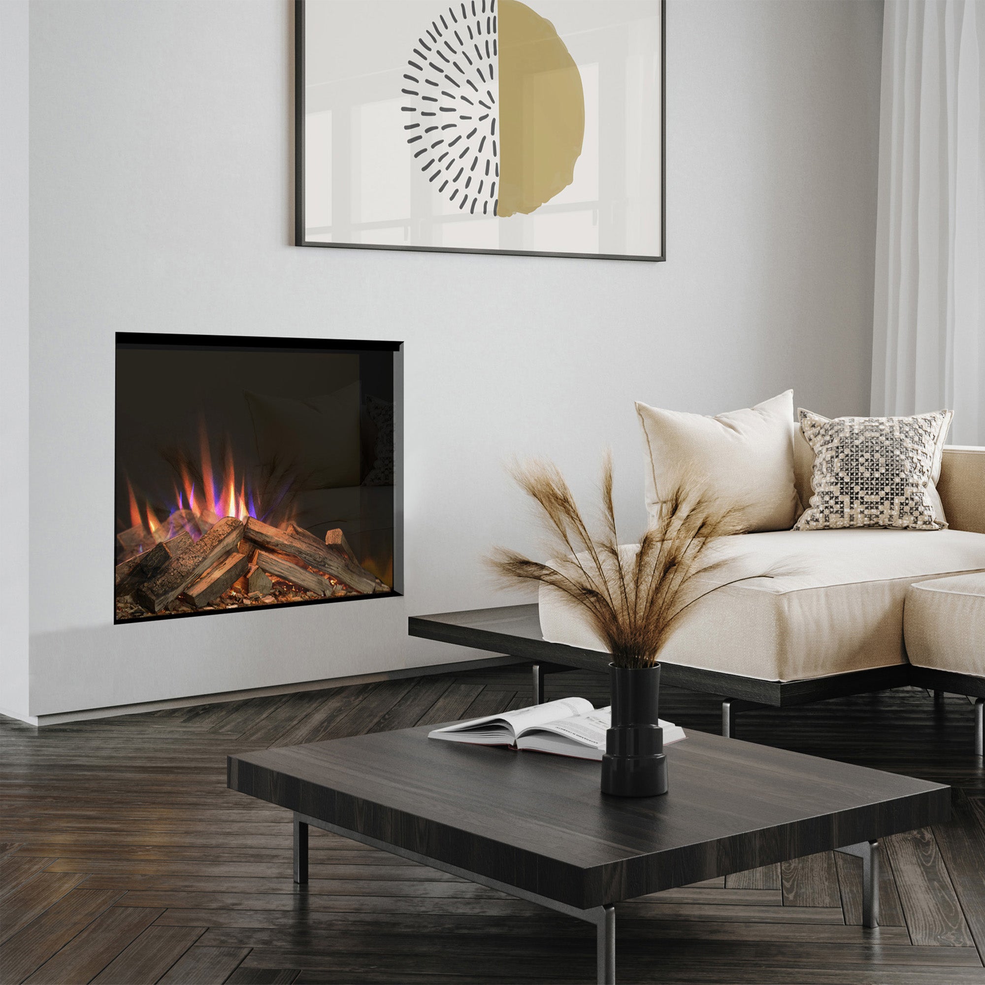 Evonic E-lectra 800T Electric Fire - Black Edition