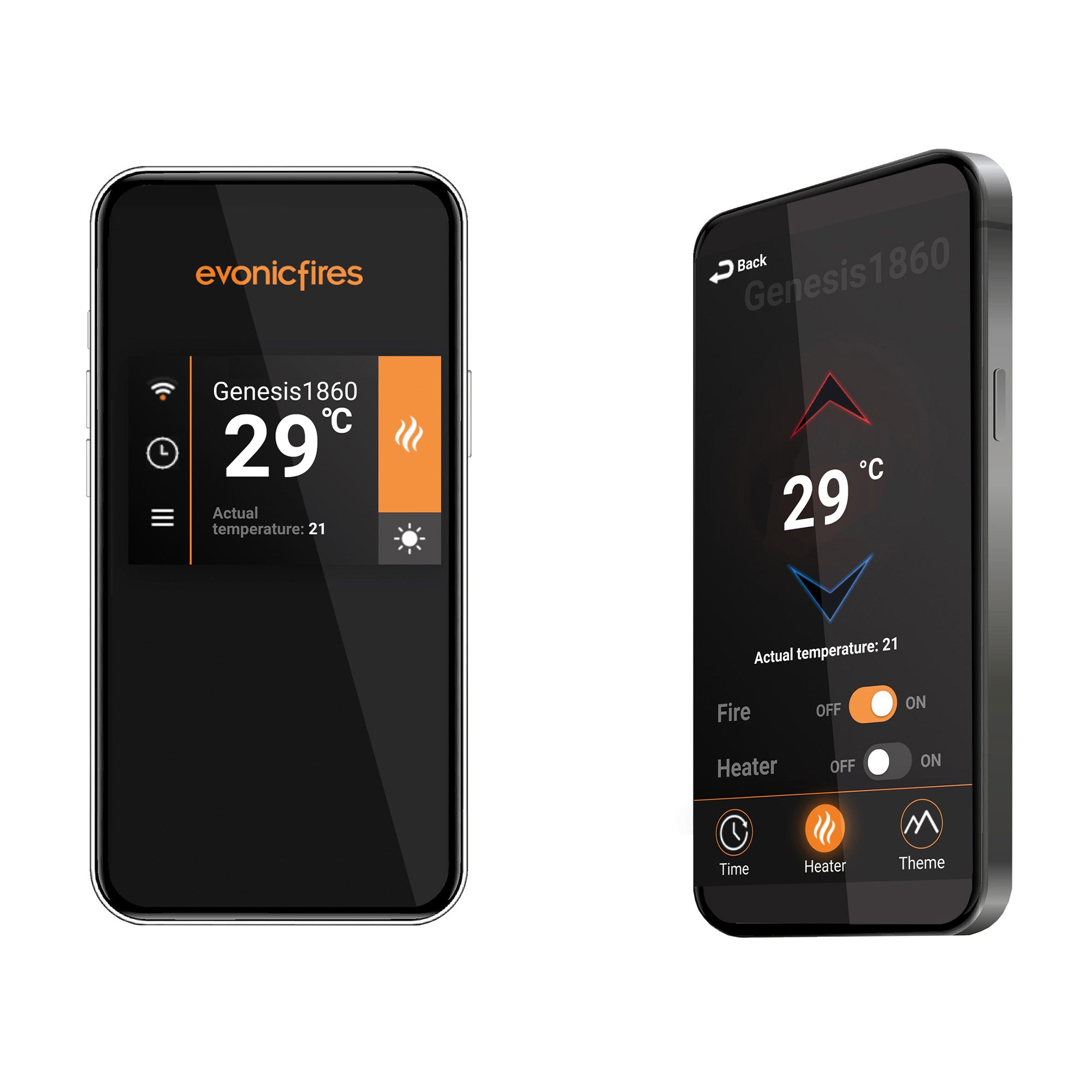 Evonic E-lectra 800T Electric Fire - Black Edition