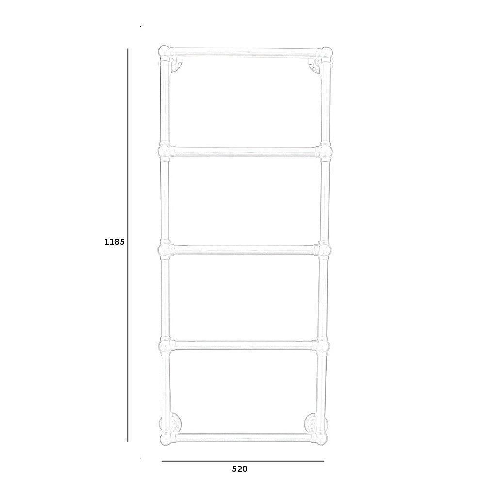 JIS - Fletching Traditional Heated Towel Rail - Polished Stainless Steel