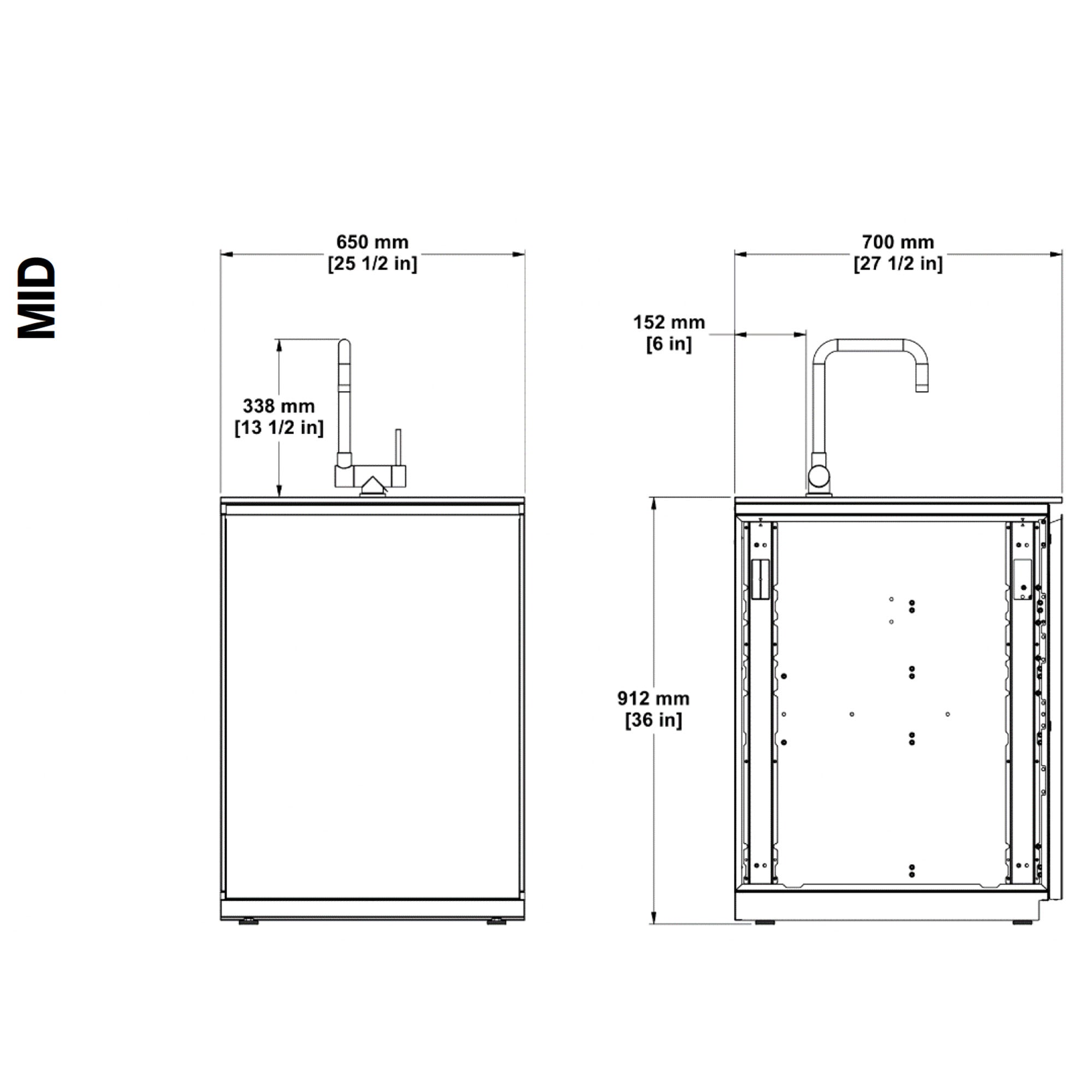 Fontana Ignes IGN-Aqua Sink – Modular Outdoor Kitchen - Available in 2 Sizes