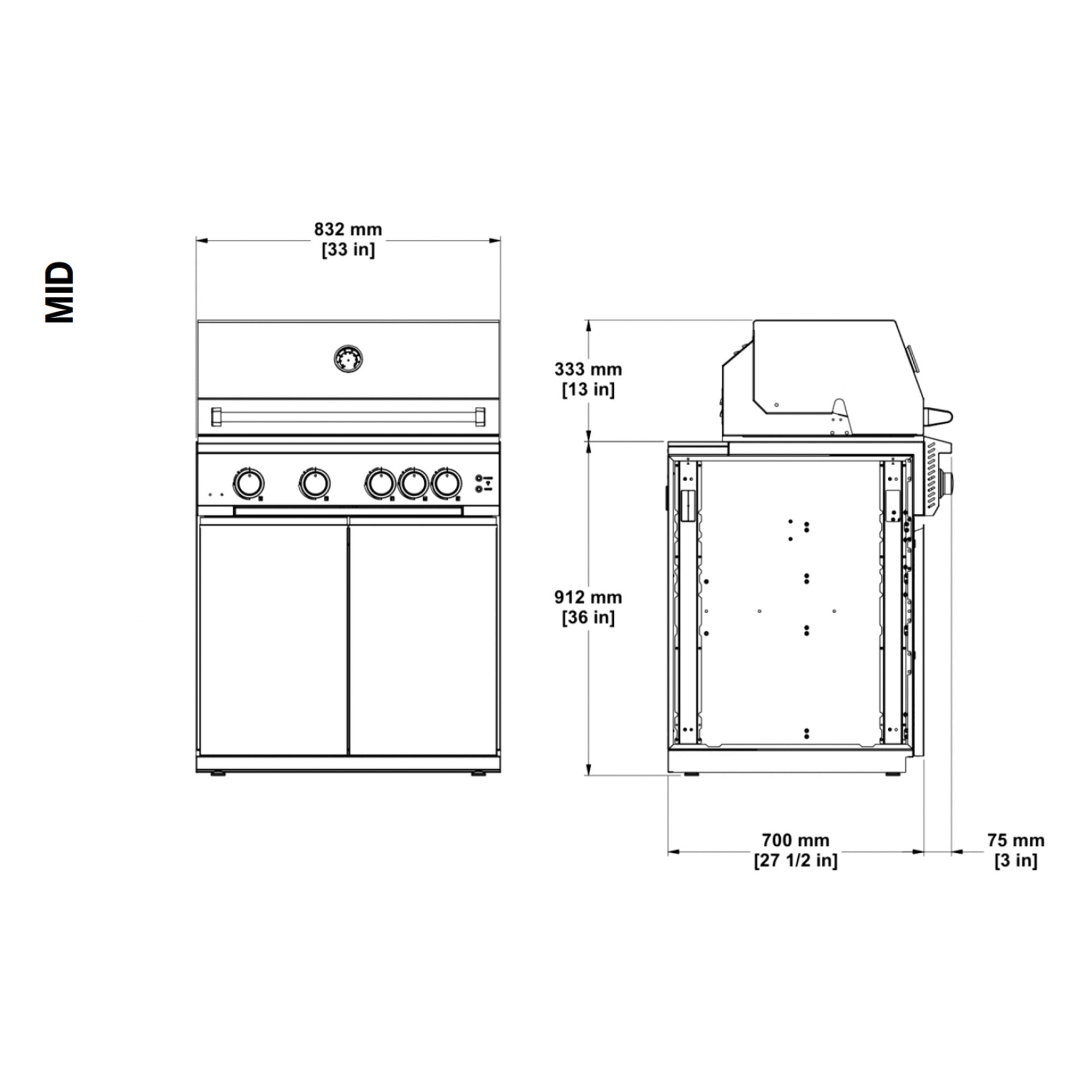 Fontana Ignes IGN-Flame MID 4 Burner Gas BBQ – Modular Outdoor Kitchen