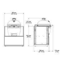 Fontana Ignes IGN-Kamado Charcoal Grill – Modular Outdoor Kitchen - Available in 2 Sizes