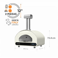 Fontana Volta 70 Duel Fuel Countertop Pizza Oven - Grey/White