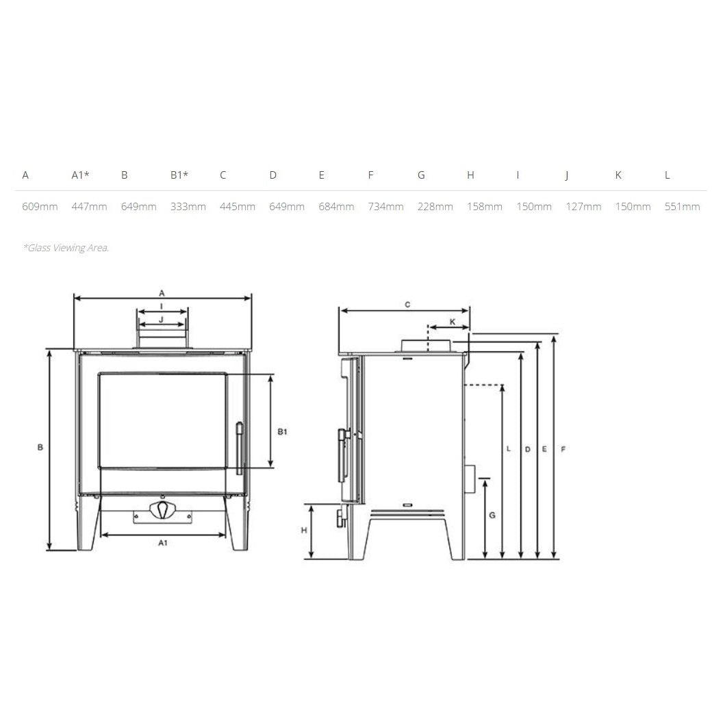 Stovax Futura 8 Wood Burning Stove - Showroom Exclusive