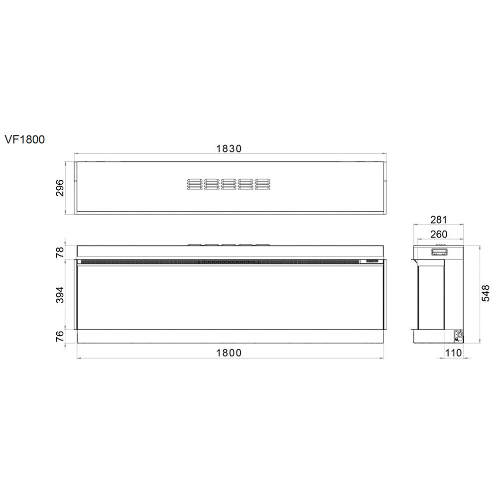 Vision Futura VF180 Electric Fire