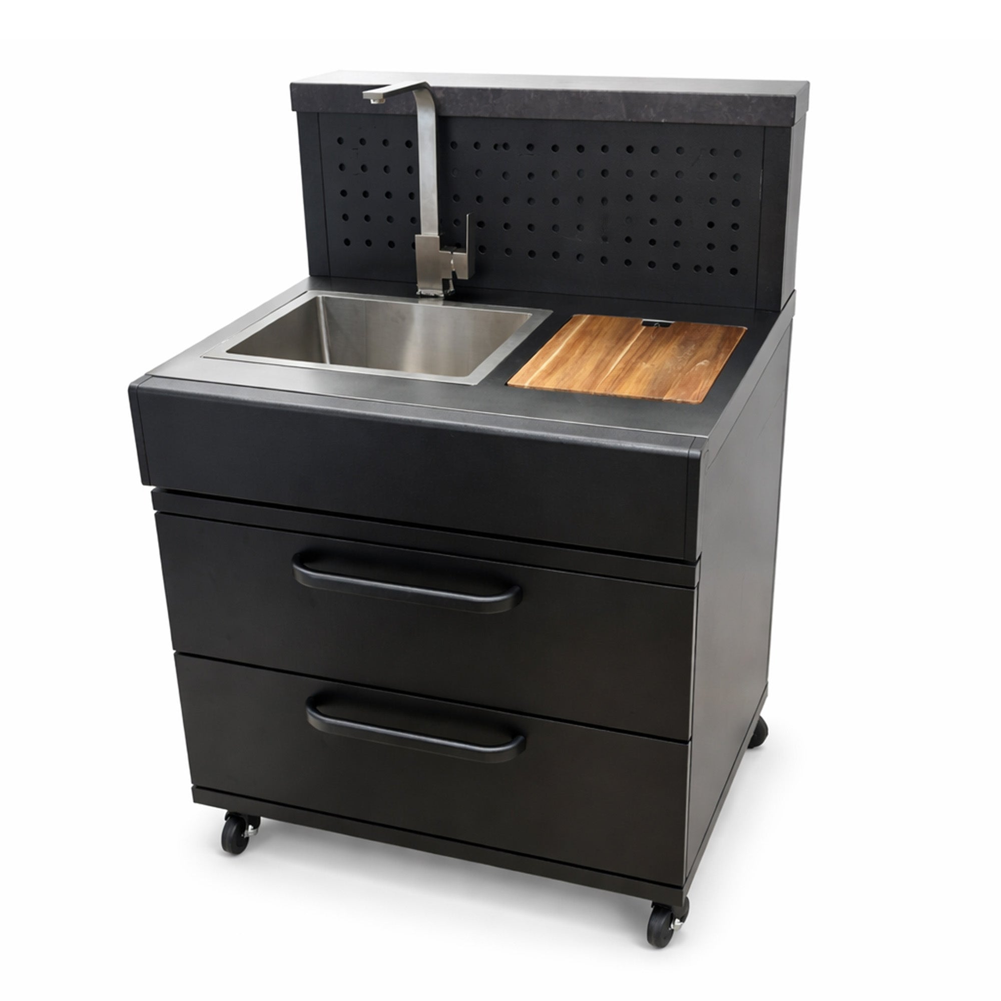 GRLLR Connect Back Bar Wall For Cooler, Sink, Extension, Stove and Storage Unit – Modular Outdoor Kitchen
