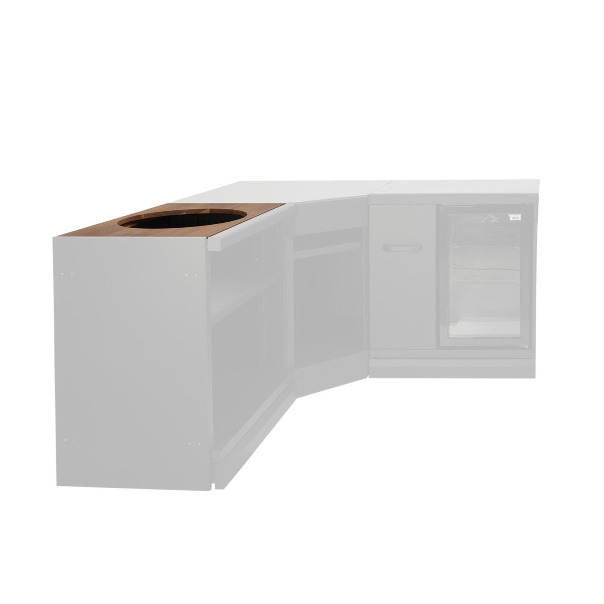 GRLLR Wooden Worktop for Connect Expansion Unit – Modular Outdoor Kitchen