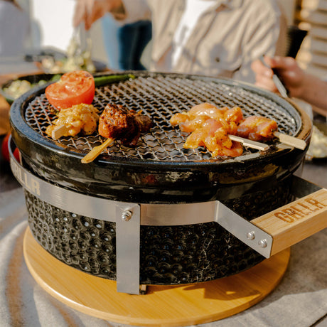 GRLLR Tokyo Shichirin Round Table BBQ - Black
