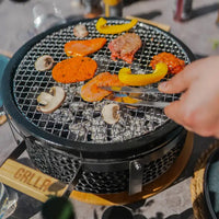 GRLLR Tokyo Shichirin Round Table BBQ - Black