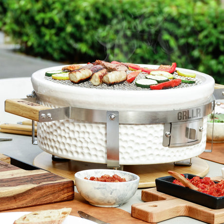 GRLLR Tokyo Shichirin Round Table BBQ - White