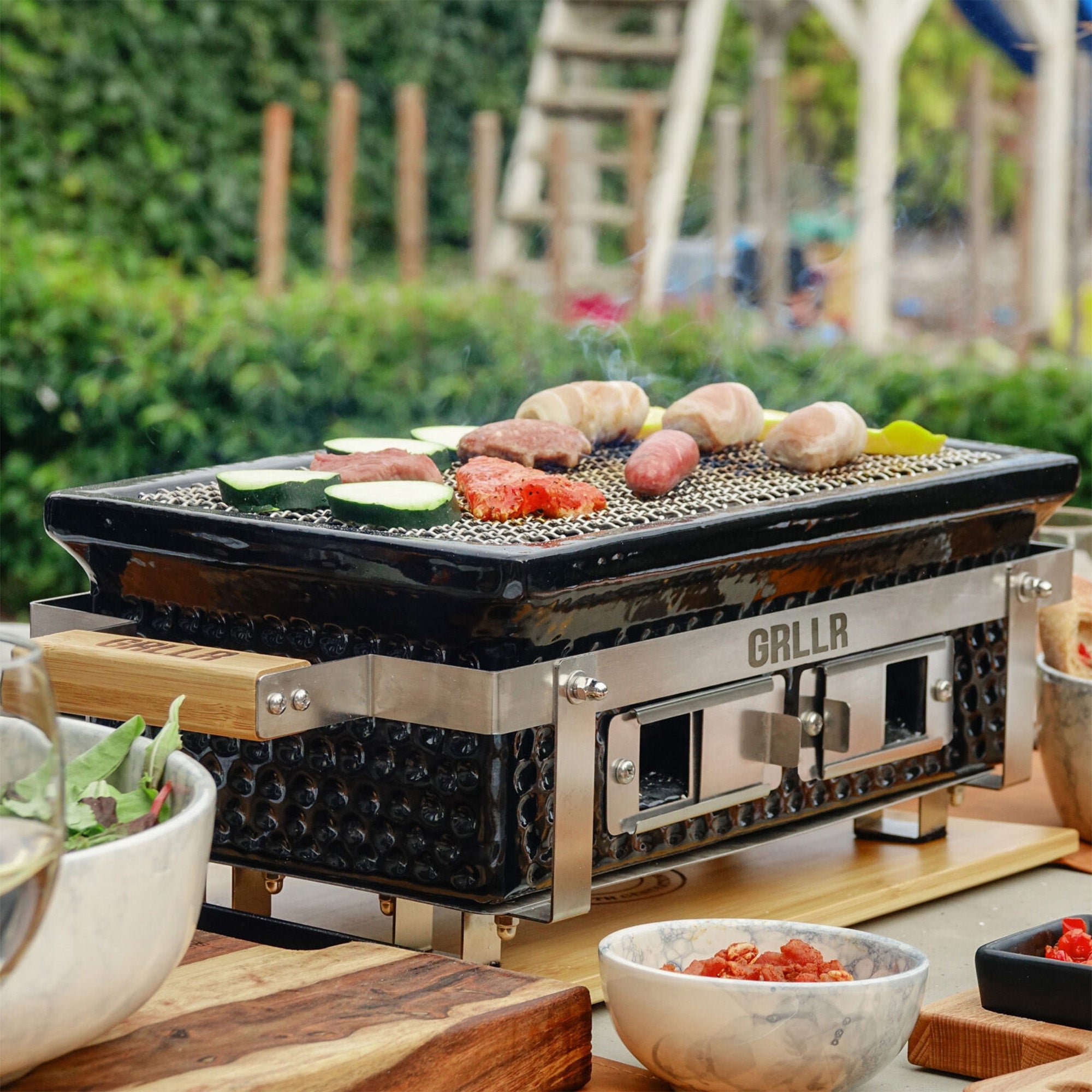 GRLLR Osaka Shichirin Rectangular Table BBQ - Black