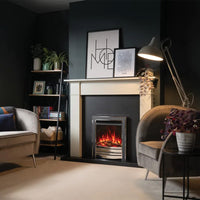 Gazco FireFX Amara Electric Fire - Chrome and Black (Chrome Curved Front)